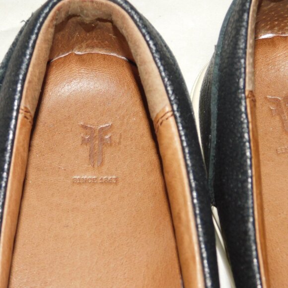 Frye Slip-On Shoes In Pewter Size 7.5M Leather Sneakers - Picture 7 of 10